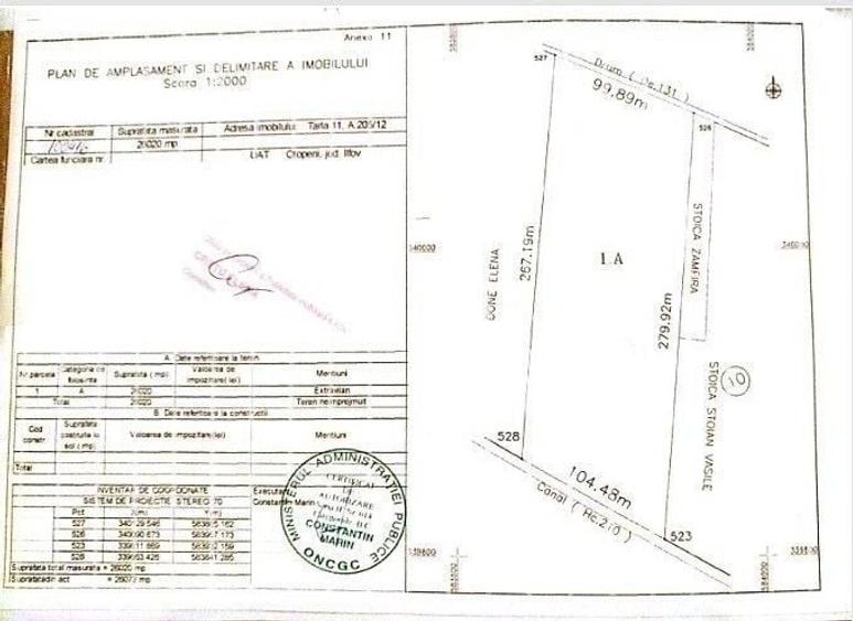 Teren agricol extravilan de 26020 mp, în Est