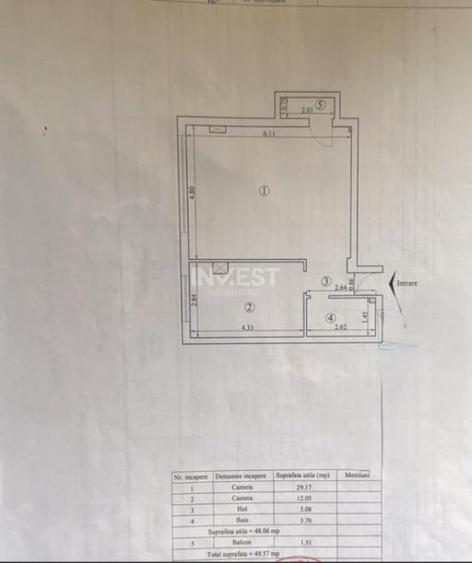 APARTAMENT CU 2 CAMERE, 50 MP , ETAJ 2, BLOC NOU, NICOLINA-T - 1