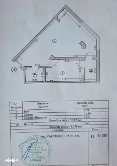 Apartament cu 2 camere în Nord