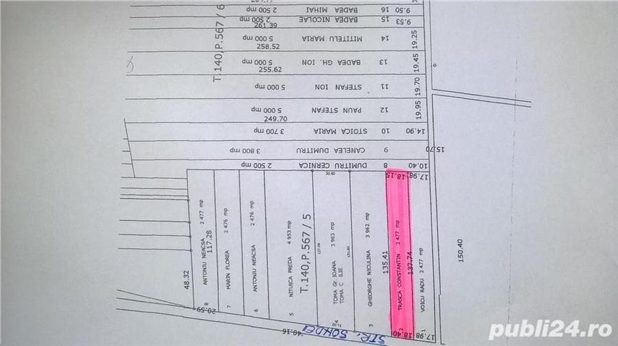 Teren agricol intravilan de 2475 mp, în Periș
