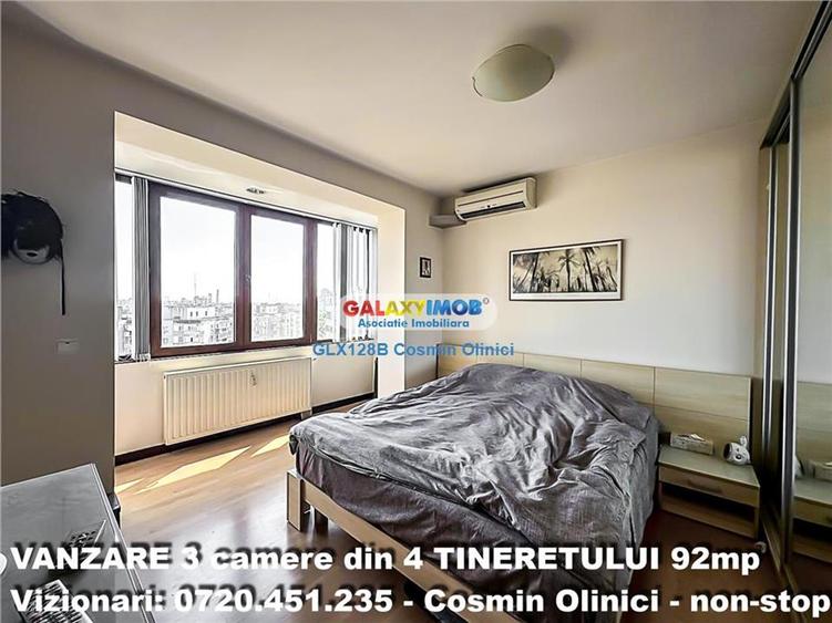 Apartament cu 3 camere semidecomandat, mobilat în Tineretului