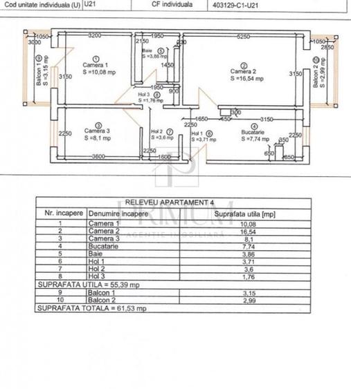 LIPOVEI - 3 CAMERE - 2 BALCOANE - ETAJ 1 - CENTRALA PROPRIE - 8