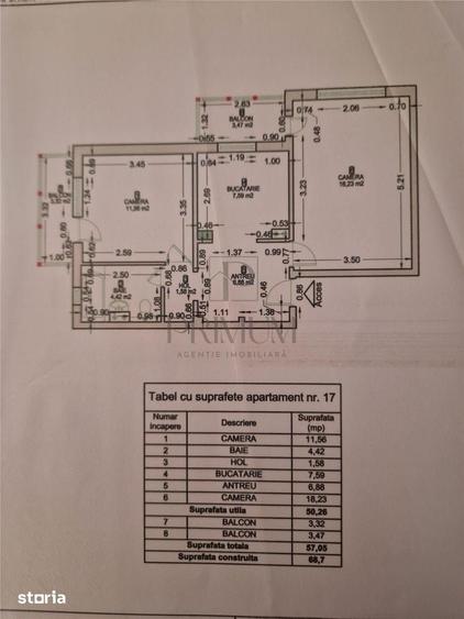 Apartament cu 2 camere decomandat în Soarelui