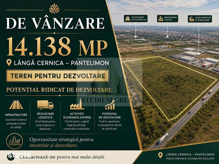 Teren de 14138 mp, în Fundeni