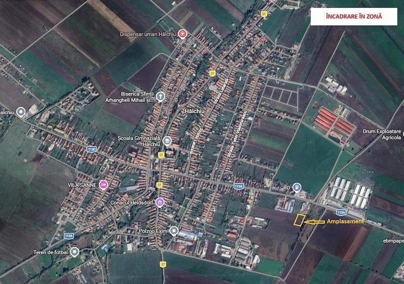 Teren de 5000 mp, în Hălchiu