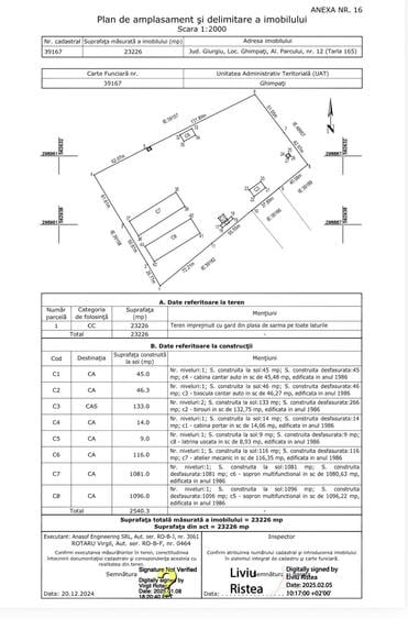 Spațiu industrial, de 2,426 mp, în Ghimpați
