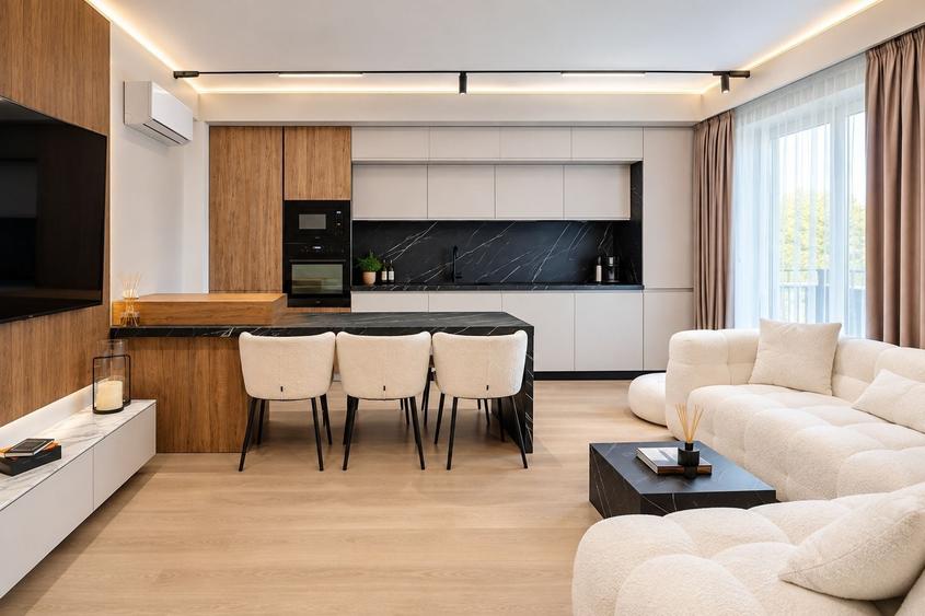 Apartament cu 3 camere decomandat, mobilat în Herăstrău