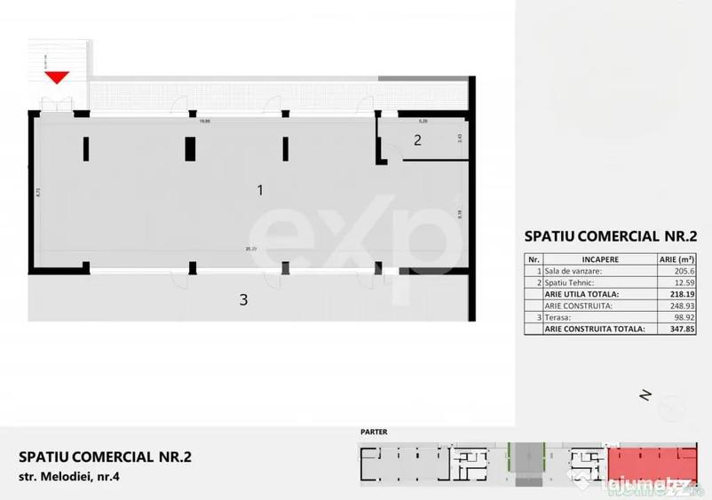 Spațiu comercial, de 218 mp, în Zorilor
