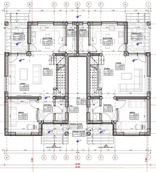 Casă cu 5 camere cu Teren 250 Mp în Central