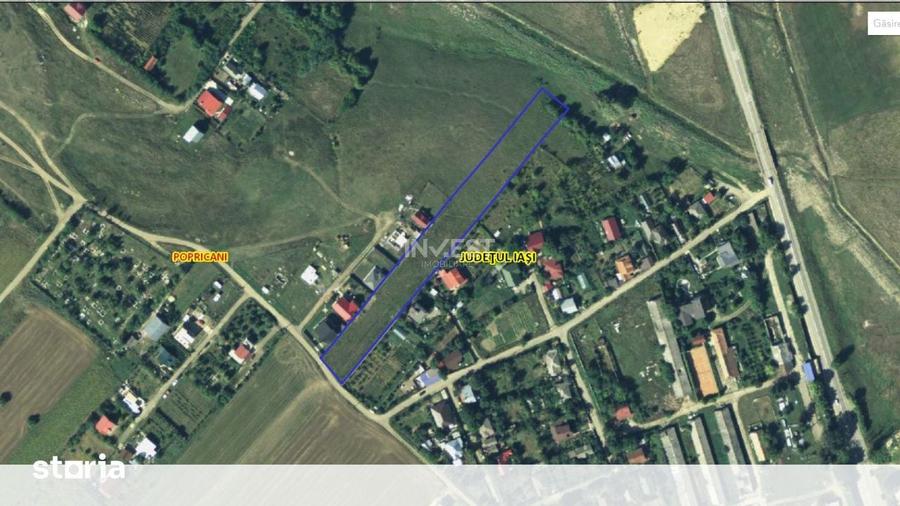 Teren de 6100 mp, în Popricani