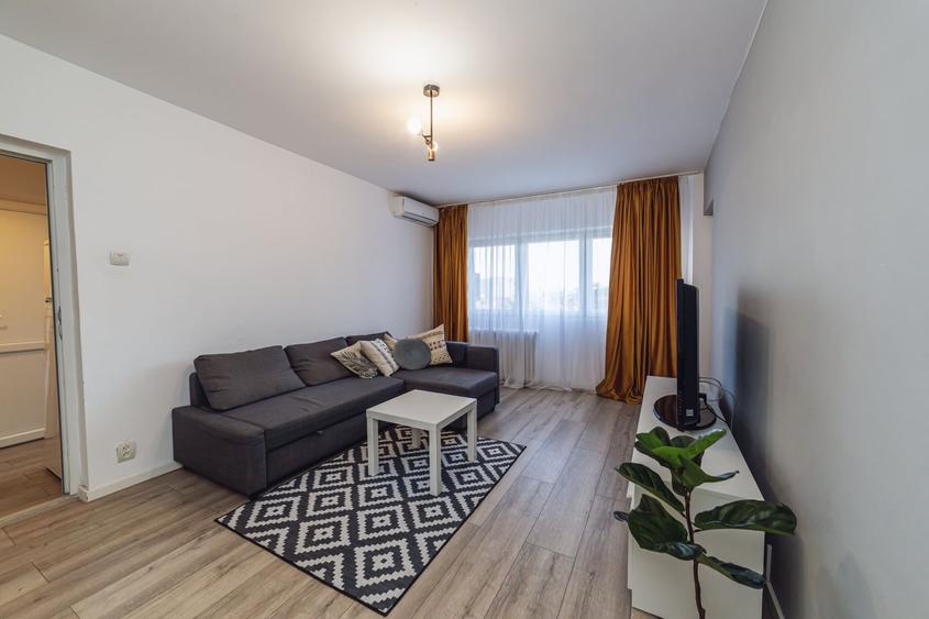 Apartament cu 2 camere semidecomandat, mobilat în Iancului
