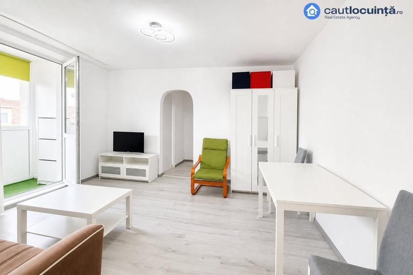 Apartament cu 2 camere semidecomandat, mobilat în Grivița