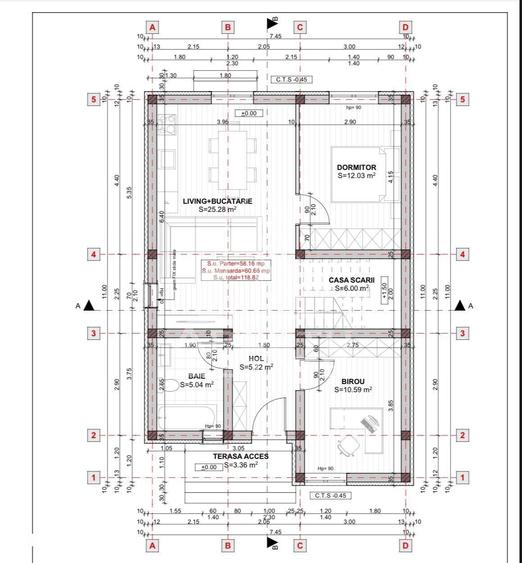 Casă cu 3 camere cu Teren 320 Mp în Ciarda Roșie