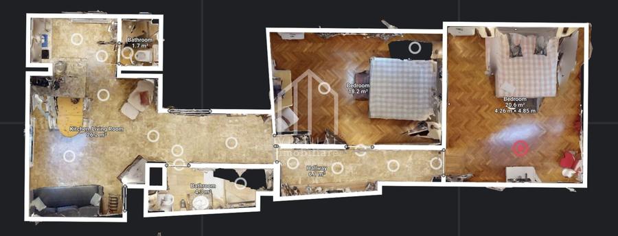 Apartament cu 3 camere semidecomandat, mobilat în Ultracentral