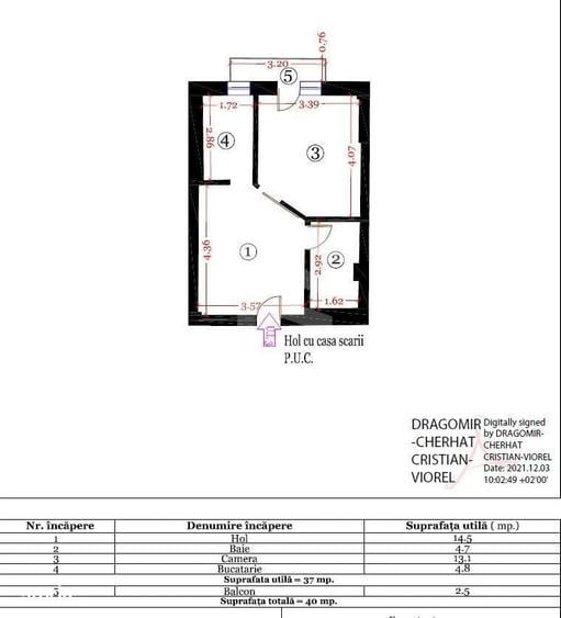 Apartament cu 2 camere în Piața