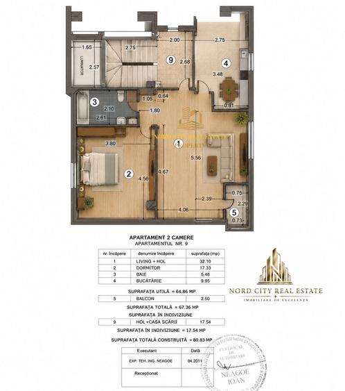 Apartament cu 2 camere decomandat în Grivița