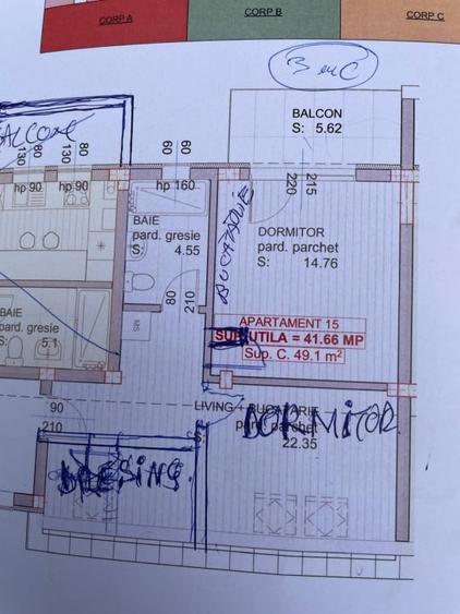 Apartament cu 2 camere decomandat în Gării