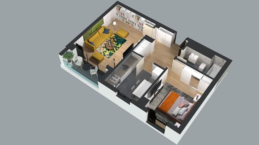 Apartament cu 2 camere decomandat, mobilat în Complex Studențesc