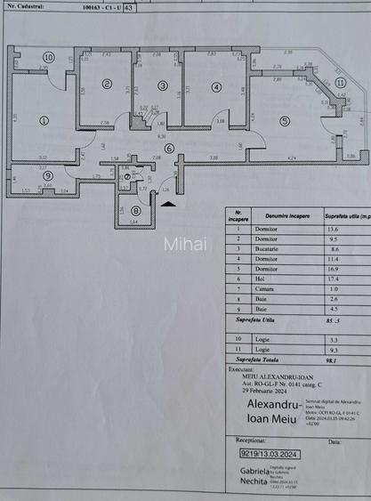 Vand apartament 4 camere