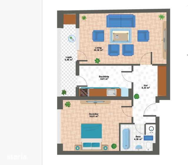 Apartament 2 camere | Decoamndat | 68,69mp | Finisaje la alegere | - 16