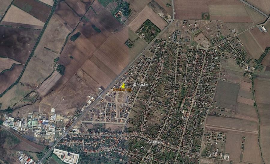 Teren Construcții intravilan de 984 mp, în Giarmata
