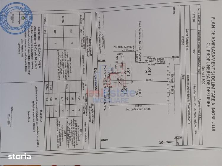 Teren de 550 mp, în Galata