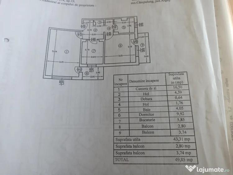 Apartament cu 2 camere decomandat în Sud