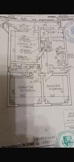 Apartament cu 3 camere decomandat în Sud