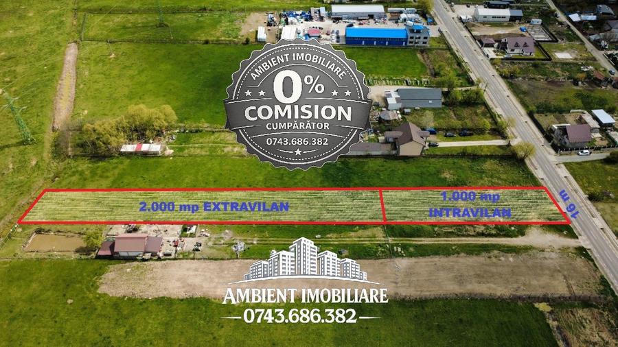 Teren agricol intravilan de 3000 mp, în Vest