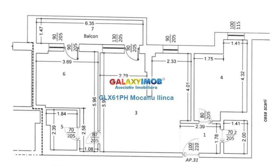 Apartament cu 3 camere decomandat în Albert