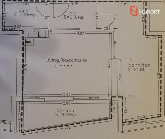Apartament cu 2 camere decomandat, mobilat în Soarelui