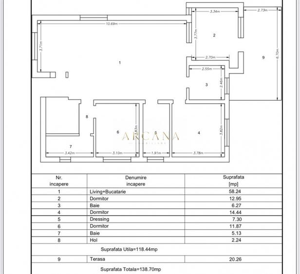 Apartament cu 4 camere semidecomandat în Iris
