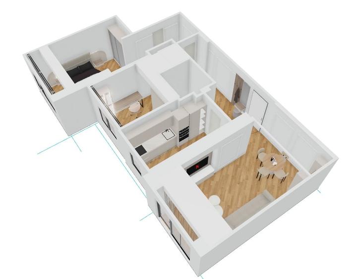 Apartament cu 3 camere decomandat în Cotroceni