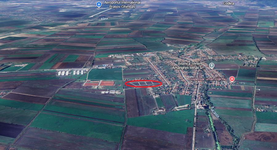 Teren Construcții intravilan de 605 mp, în Hălchiu