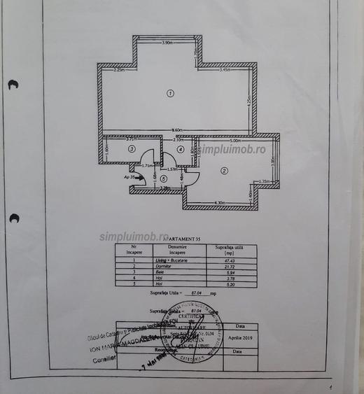 Apartament cu 2 camere decomandat, mobilat în Central