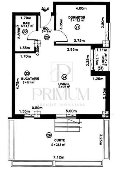 Apartament cu 2 camere decomandat, mobilat în Torontalului