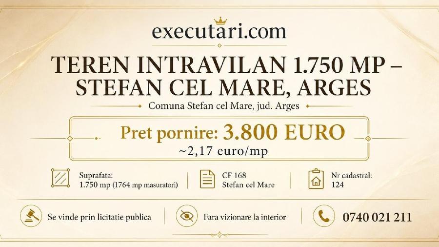 Teren agricol intravilan în Ștefan cel Mare
