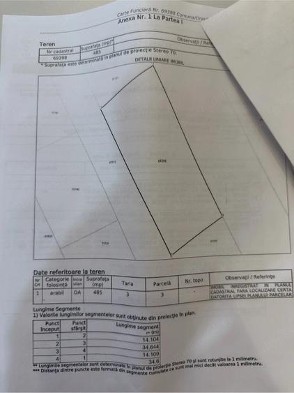 Teren de 485 mp, în Mărăcineanu