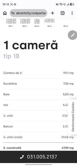 Garsonieră în Bucureștii Noi