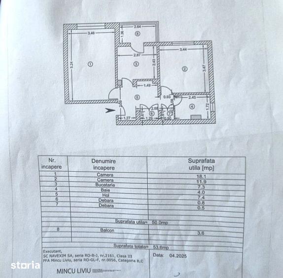 Apartament 2 camere decomandate, etaj 4, zona I.C. Frimu - 8