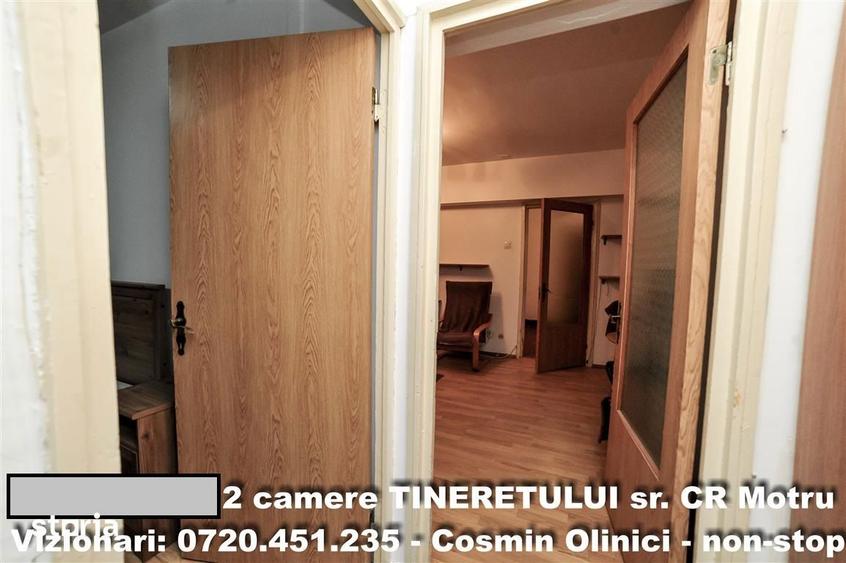 Apartament cu 2 camere semidecomandat în Tineretului