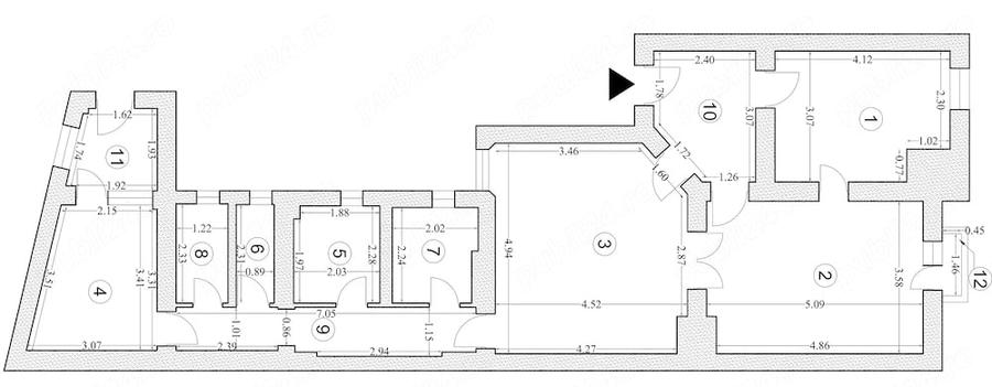Apartament cu 3 camere semidecomandat în Cișmigiu