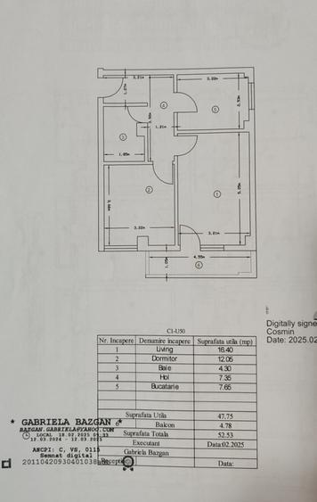 Apartament cu 2 camere decomandat în Vișani