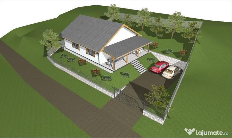 Casă cu 2 camere cu Teren 500 Mp în Central