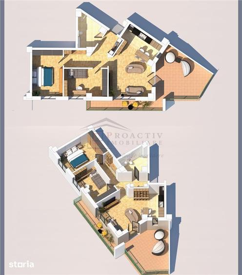 Apartament cu 3 camere în Burdujeni