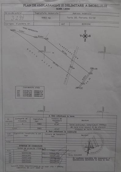 Teren agricol extravilan de 9983 mp, în Berceni