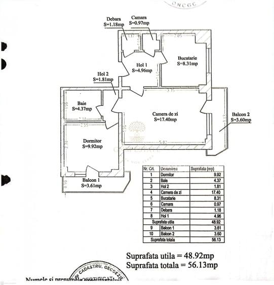 Apartament cu 2 camere semidecomandat, mobilat în Militari