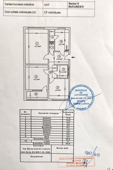 Apartament cu 3 camere decomandat în Rahova