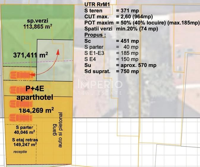 Teren Construcții intravilan de 371 mp, în Central