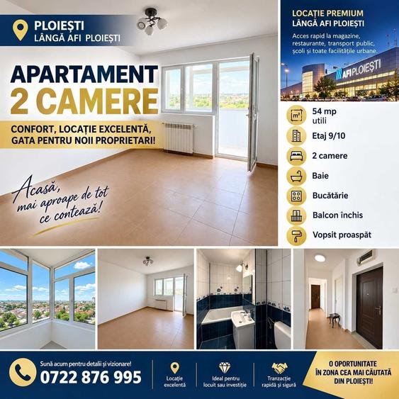 Apartament cu 2 camere decomandat în Ultracentral